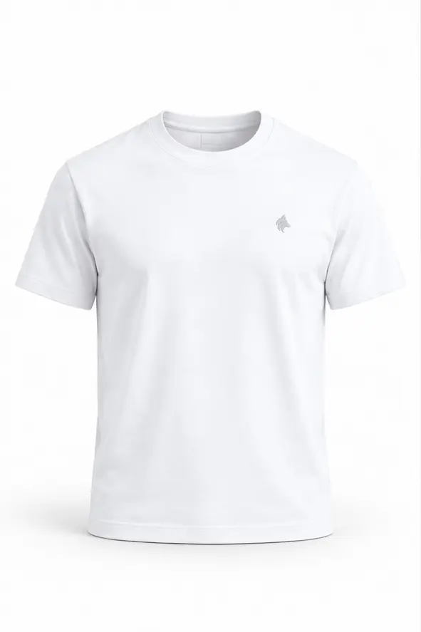 Camiseta essencial Laurent Richard, branco, produto isolado