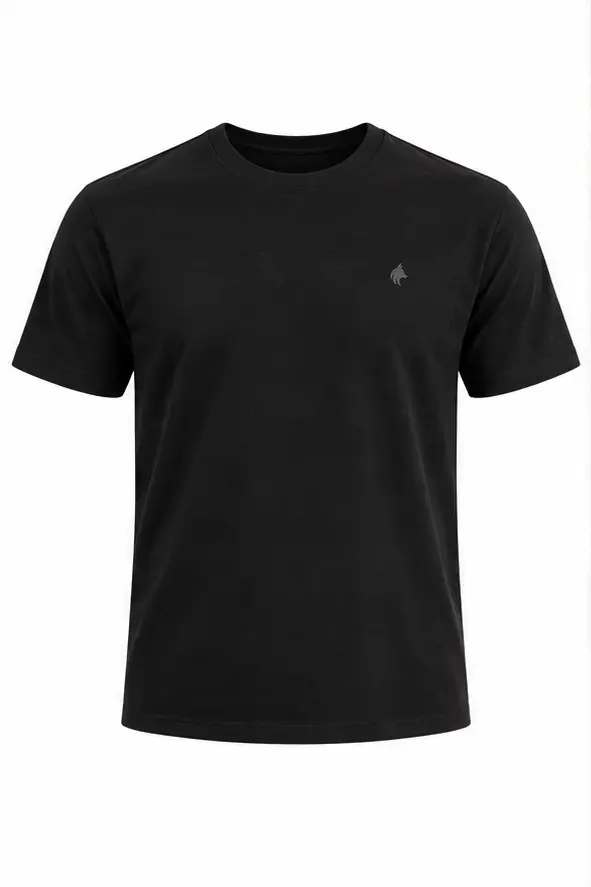 Camiseta essencial Laurent Richard, preto, produto isolado