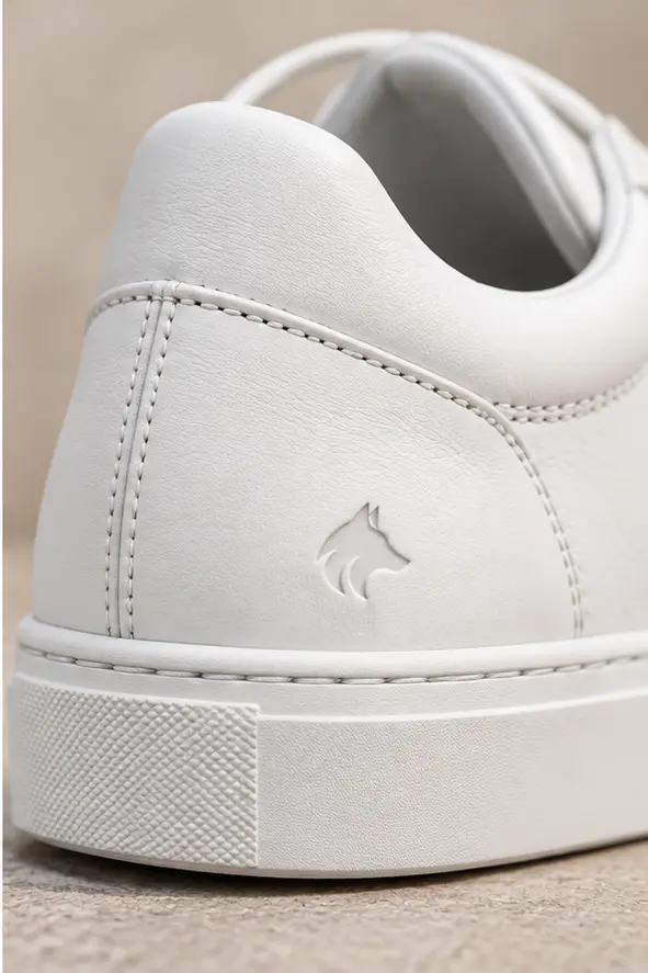 Tênis essencial Laurent Richard, branco, detalhe